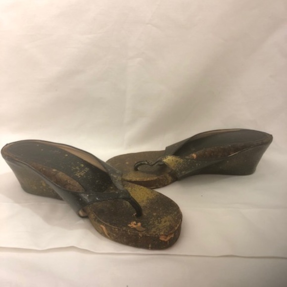 Gold Metallic Speckled Sandal (EUR 37.5) - Picture 2 of 5